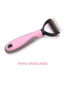 Hair Removal Comb For Dogs Detangler Fur Trimming Brush Grooming Hair Pink Small