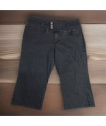 Capri’s Black Triple Button Jeans Women’s Size 15 Lazer Y2K - $10.82