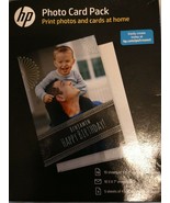 New HP Inkjet Printer Glossy Photo Card Home Picture Paper Pack 5”x7” &amp; ... - £5.44 GBP