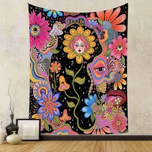 Mushroom Tapestry Hippie Tapestry Colorful Eyes Flower Tapestry for Bedroom Aest - £27.17 GBP