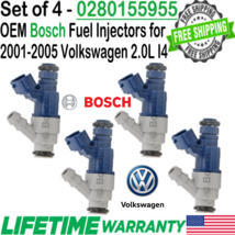 OEM Bosch x4 Fuel Injectors for 2000-2005 Volkswagen Golf, Beetle, Jetta 2.0L I4 - £73.52 GBP