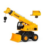2-In-1 Crane And Excavator Construction Truck Toy Vehicles Building Toy ... - £39.50 GBP