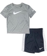 Nike Little Boys Dri-FIT Swoosh Graphic Tee &amp; Shorts 2Pc Set, 86F237 023... - $47.95 CAD