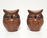NEW Pottery Barn Figural Owl Stoneware Salt &amp; Pepper Shakers - £47.44 GBP