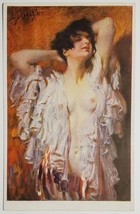 Risque Woman Nude Seductive Lady Artist Signed Schmutzler Postcard A36 - £15.94 GBP