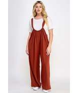 French Terry Wide Leg Jumpsuit Overalls - $52.00