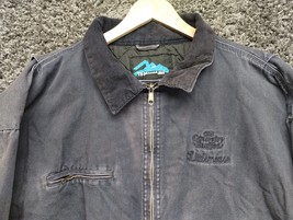 VTG Old Country Buffet Canvas Jacket Adult 3XL Blue Tri Mountain Detroit Style - £43.83 GBP