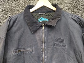 VTG Old Country Buffet Canvas Jacket Adult 3XL Blue Tri Mountain Detroit Style - £41.67 GBP