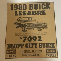 1980 Buick LeSabre Car Vintage Print Ad Bluff City Buick pa27 - $152.62 MXN