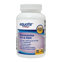 Equate Glucosamine HCI &amp; MSM Coated Tablets, 80 Count Joint Health &amp; Sup... - £20.56 GBP