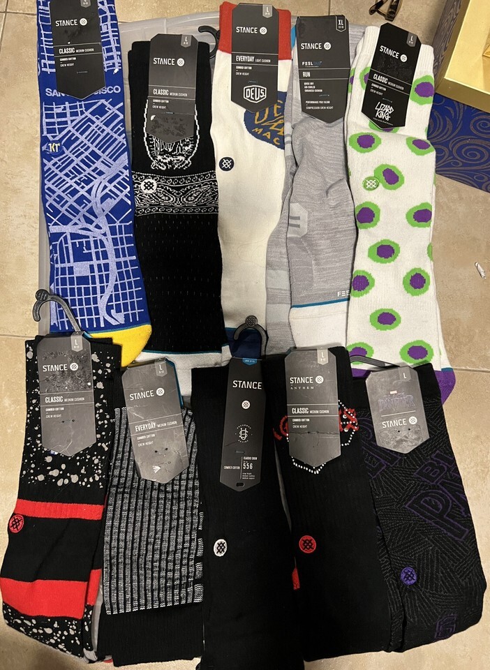 lot of 10  stance socks varieties From My Collection Pic Details For Thi... - $135.50