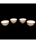 Set of 4 Liling China Porcelain Asian Rice Bowl Soup Pink Gold Rim 1960s... - $29.67