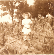 RPPC Adorable Child In Field of Corn Happy New Year 1910 Postcard L17 - £2.70 GBP