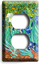 VINCENT VAN GOGH IRISES FLOWER IMPRESSIONISM ART GARDEN OUTLET PLATES RO... - $10.22