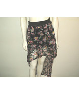 NEW Wet Seal Skirt Size M Asymetrical High Low Hem Floral Lace Elastic W... - £14.93 GBP