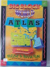 World Atlas Big Block Play &amp; Learn Puzzle &amp; Trivia Fun Tormont 1997 - £12.70 GBP