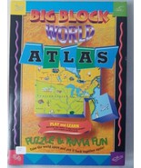 World Atlas Big Block Play &amp; Learn Puzzle &amp; Trivia Fun Tormont 1997 - $16.15