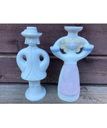 VTG KAISER MCM PORCELAIN FIGURAL CANDLESTICK HOLDERS GERMAN MAN WOMAN ReTrO - £30.85 GBP