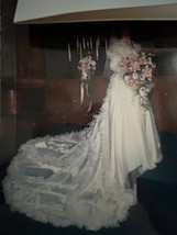 Size 12 Wedding Dress With Frilled Sleeves And Long Train - $275.00