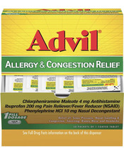 Advil Respiratory Allergy and Congestion Pain Relief Coated Tablets, Fev... - $33.99