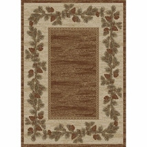 Rustic Pinecone Border Lodge Area Rug - $194.28 CAD - $821.81 CAD