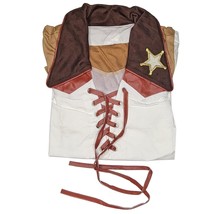 Cowgirl Costume Top Western Sheriff Long Sleeves Lace Up Star Badge 850337 XS/S - £11.16 GBP