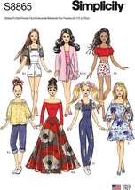 Simplicity Sewing Pattern 8865 11686 Fashion Doll Clothes 11.5&quot; - £7.76 GBP