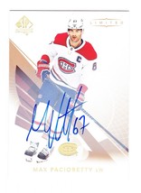 2017-18 SP Authentic Max Pacioretty Limited Autograph SP Group B – 1:2,059 Packs - £63.92 GBP