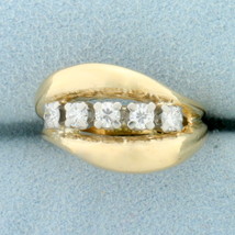 1/2ct TW Five Stone Diamond Ring in 18K Yellow Gold - £729.01 GBP