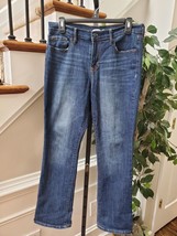 Old Navy Women&#39;s Blue Denim Cotton Mid Rise Curvy Bootcut Jeans Pants 8 ... - $28.00