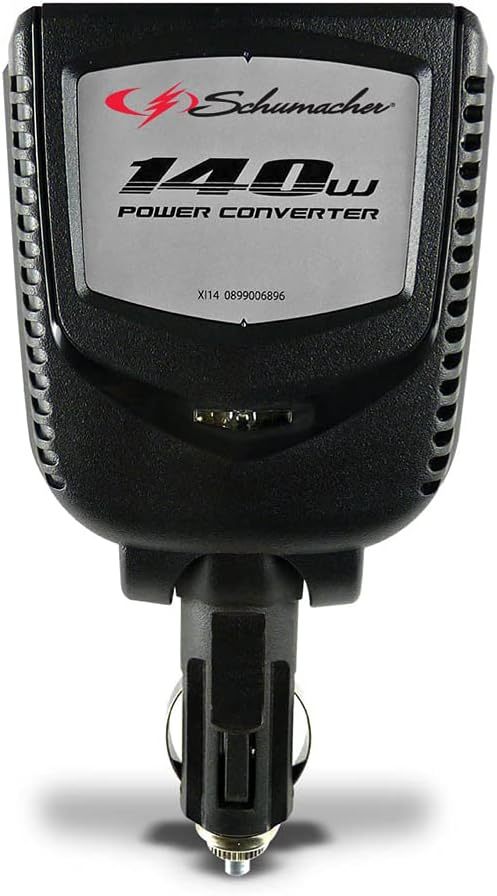 Schumacher Xi14 Dc To Ac Power Converter For Cars, 140W/280W Peak, Ac/Us... - $40.95