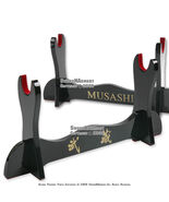 Musashi Brand Deluxe Table Top 1 Tier Samurai Katana Sword Stand with Ve... - $15.82