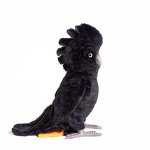 Eco Buddies Cockatoo Plush Toy 25cm - Black/Red Tail - £21.28 GBP