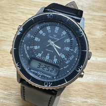 Waltham Quartz Watch Men Rotating Bezel Analog Digital Alarm Chrono New Battery - $36.09