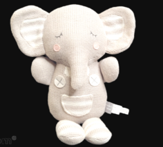 Living Textiles THEODORE Elephant Knit Plush Rattle Toy 15&quot; Open-Weave 2019 - £9.62 GBP