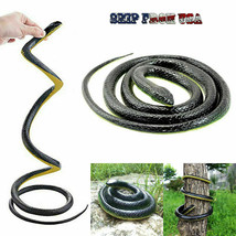 Realistic Fake Rubber Toy Snake Black Snakes for scaring people fun Joke Prank - £19.97 GBP