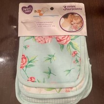 1 Packs Parents Choice Infant Baby Burp Cloths Floral Roses NIP - £9.28 GBP