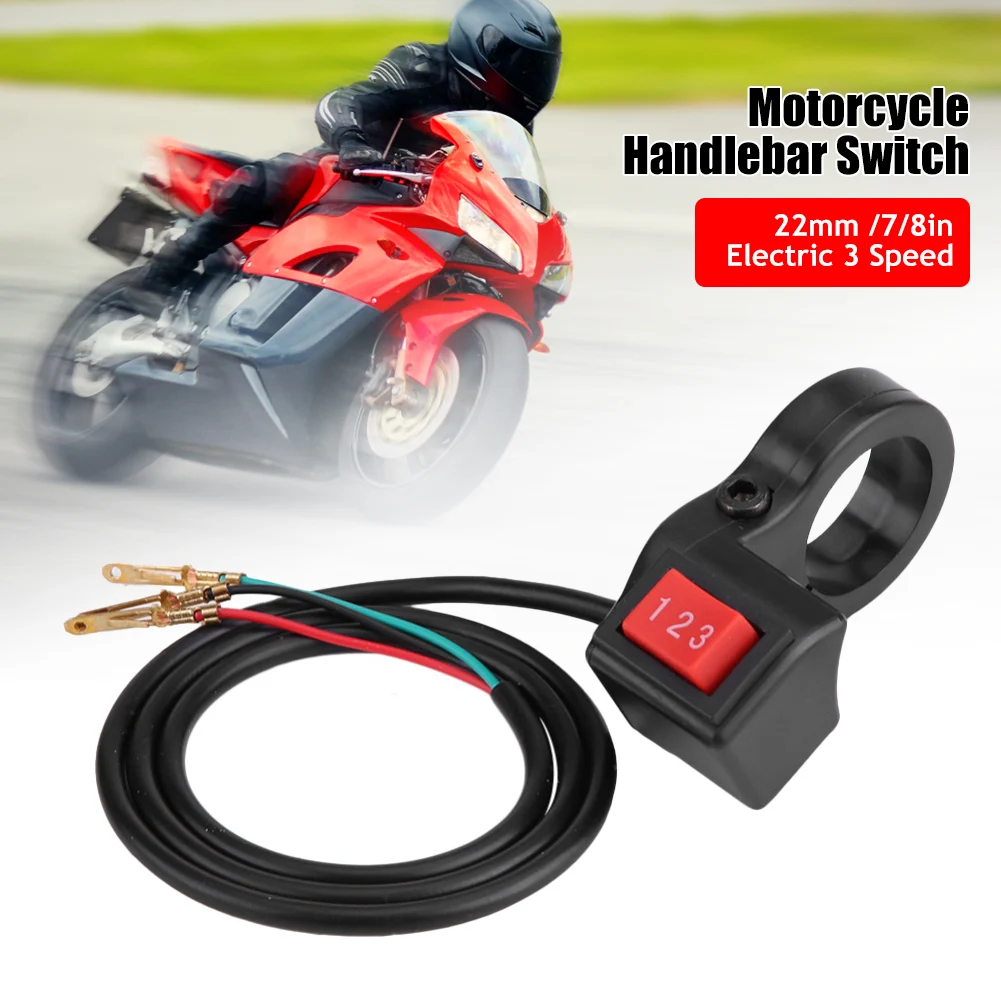 1 Pcs 22mm 7/8in Electric 3 Speed Module Handlebar Switch Shift for Motorcycle - £11.06 GBP