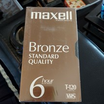 New, SEALED, Maxwell Video Cassette Bronze Standard Grade VHS 6 Hours T-120 - £2.12 GBP
