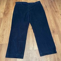 Lands End Mens Navy Blue Corduroy Pants Traditional Fit Classic Trousers 37Wx29L - £30.07 GBP