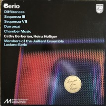 Music of Luciano Berio—Cathy Berberian/Heinz Holliger/Julliard Ensemble LP - £33.63 GBP