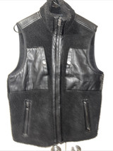 Michael Kors Winter Vest Full Zip Black Sherpa Size M NEW $228 - $84.20