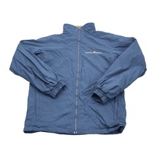 Columbia Jacket Mens M Blue Full Zip Pocket Stand Up Neck Fleece Windbreaker - £19.15 GBP