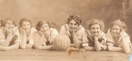 Perry Oklahoma High School Girls Basketball Team RPPC Panoramic Photo Postcard - £28.25 GBP
