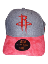 Houston Rockets Ultra Game NBA Hat Gray and Red Adjustable Size - £20.40 GBP