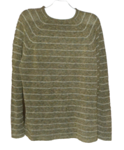 Z Zegna Italy Design Sweater Green Striped Wool Blend Men&#39;s Shirt Size XL - £81.98 GBP