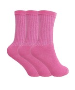 Cotton Crew Socks for Women 3 PAIRS Smooth Toe Seam Socks - £8.96 GBP