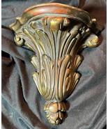 Old Antique Decorative Art Armor Clad Bronze Over Plaster Bracket Wall S... - $173.83 CAD