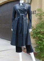 Leather Coat by HIGH by Claire Campbell (Dramatist) navy color, 8US/38D/40F, EPC - £315.02 GBP