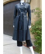 Leather Coat by HIGH by Claire Campbell (Dramatist) navy color, 8US/38D/... - £312.12 GBP